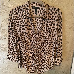 INC Cheetah print top